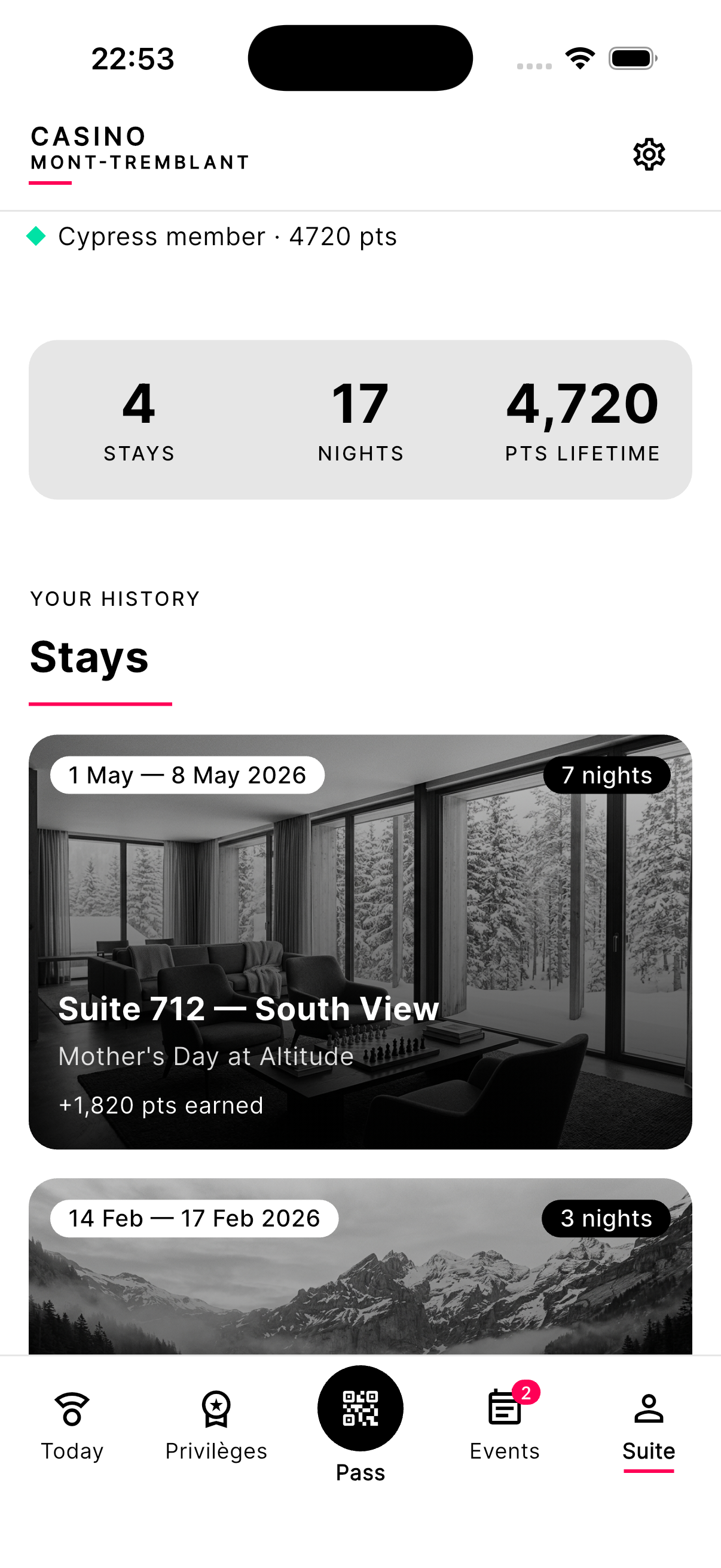 App screen