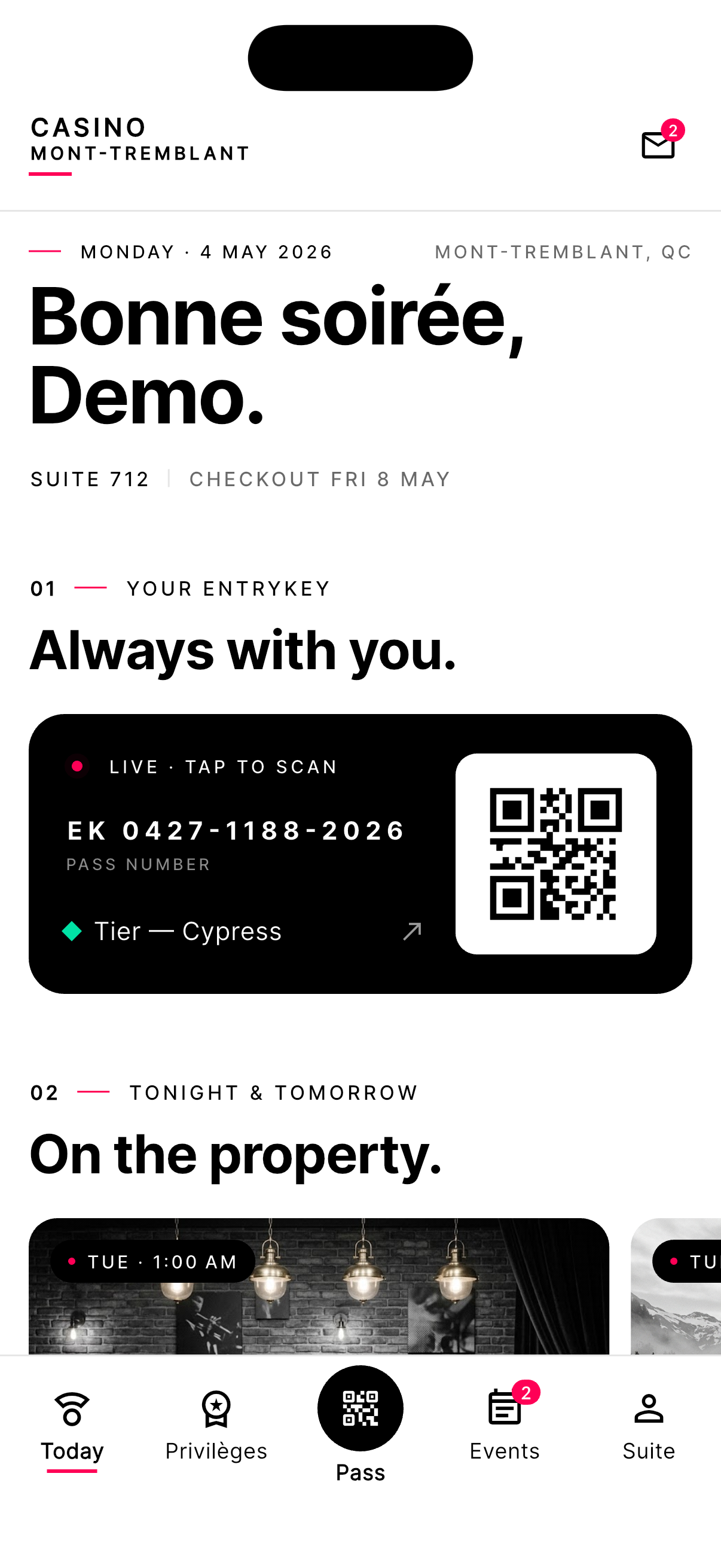 EntryKey app screen